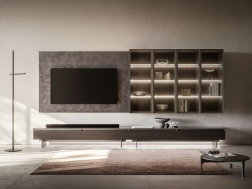 LUXURY - Sectional wooden TV wall system by Santalucia Mobili - view 2